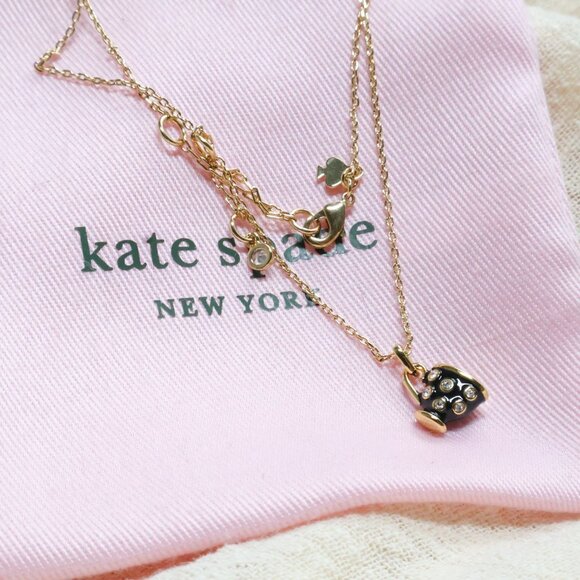 Kate Spade Alice In Wonderland Teatime Necklace Gold - Picture 3 of 3